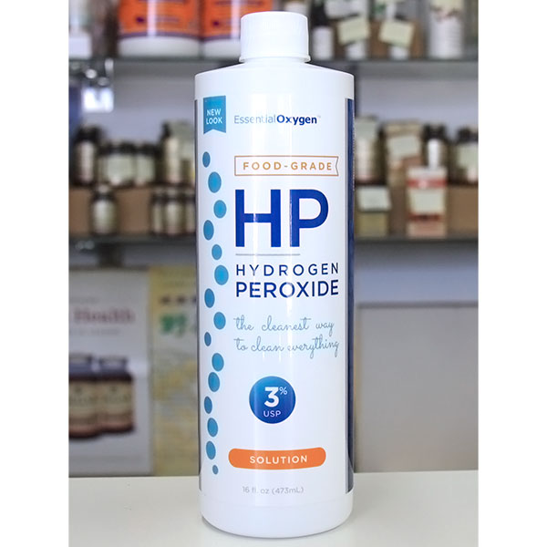 Food Grade HP, Hydrogen Peroxide 3% USP, 16 oz, Essential Oxygen