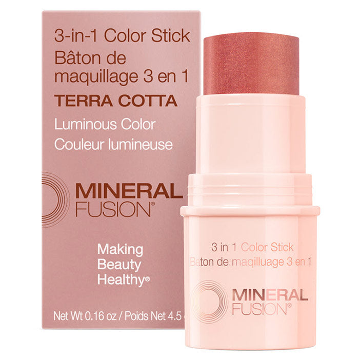 3-in-1 Color Stick - Terra Cotta, 0.18 oz, Mineral Fusion Cosmetics