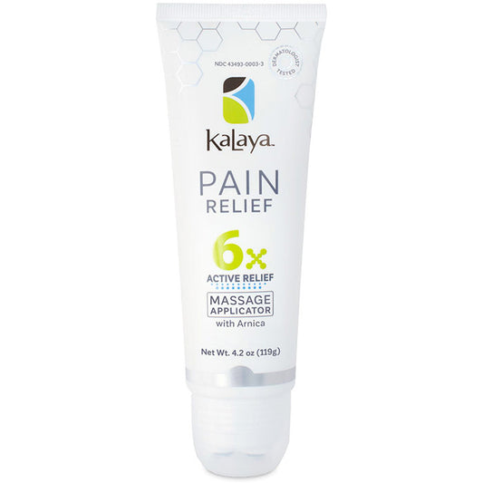 6x Extra Strength Pain Relief Cream with Massage Applicator, 4.2 oz, KaLaya