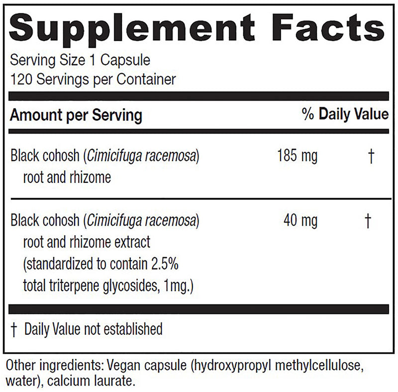Black Cohosh, Value Size, 120 Vegetarian Capsules, Vitanica