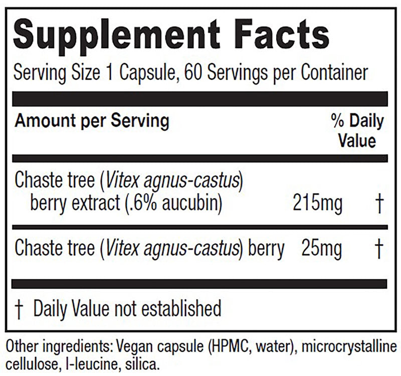 Chaste Tree Berry, 60 Vegetarian Capsules, Vitanica