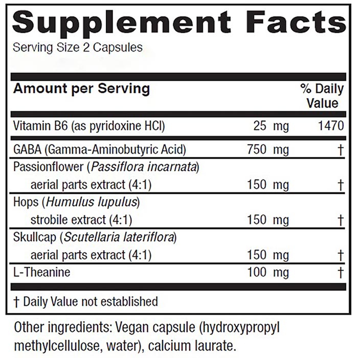 GABA Ease, Calming Support, 15 Vegetarian Capsules, Vitanica