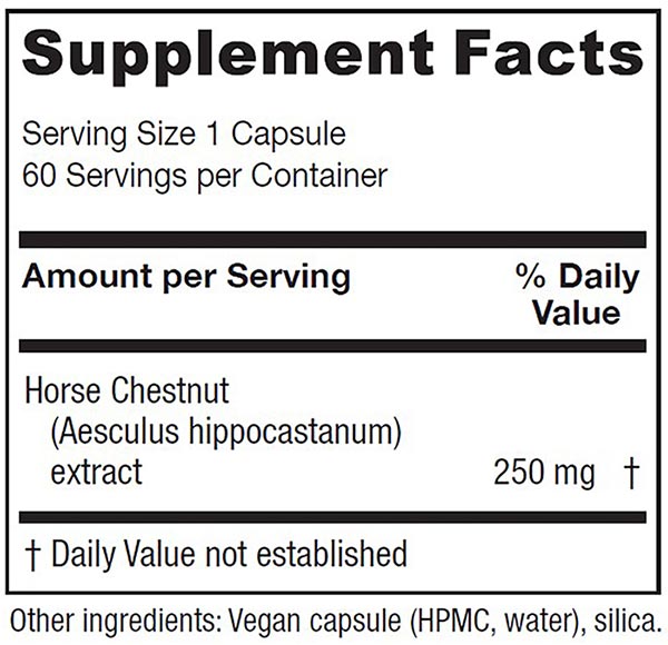 Horse Chestnut, 60 Vegetarian Capsules, Vitanica
