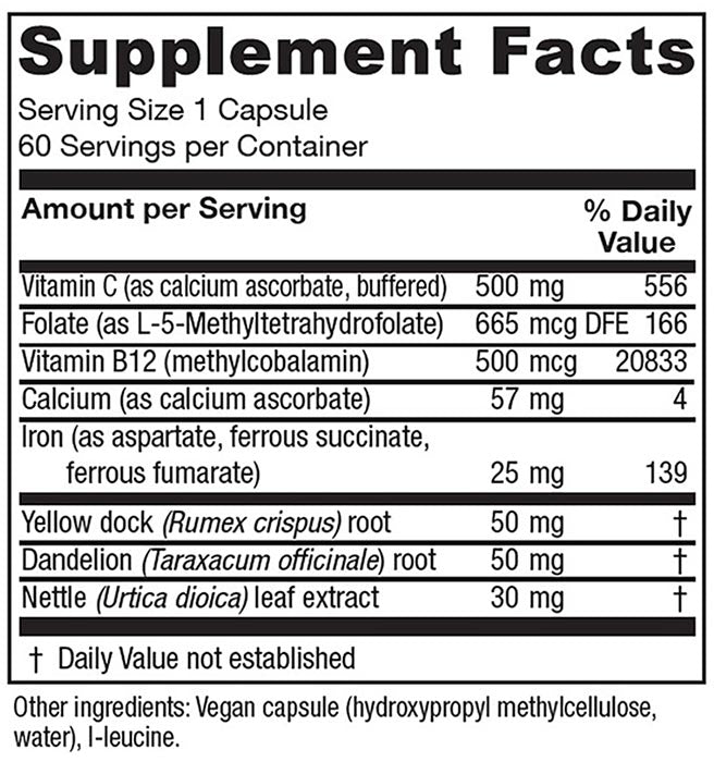 Iron Extra, 60 Vegetarian Capsules, Vitanica