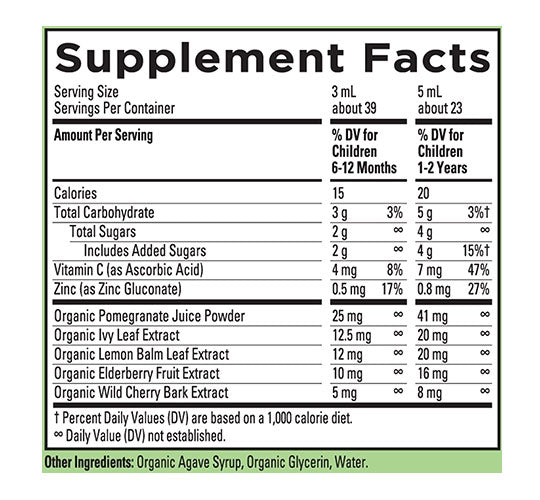 Organic Baby All-in-One Cough Syrup Daytime, 4 oz, Hyland's