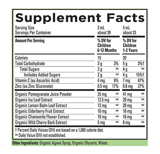 Organic Baby All-in-One Cough Syrup Nighttime, 4 oz, Hyland's