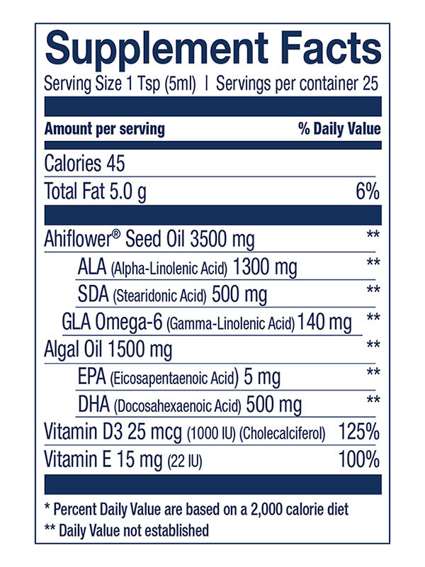 Plant Powered Nutrition - CatchFree Omega Liquid, 4.23 oz (125 ml), Wiley's Finest