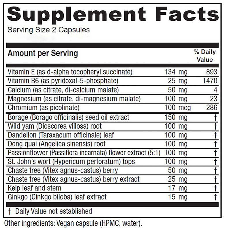 Women's Phase I, Premenstrual Support, 60 Vegetarian Capsules, Vitanica