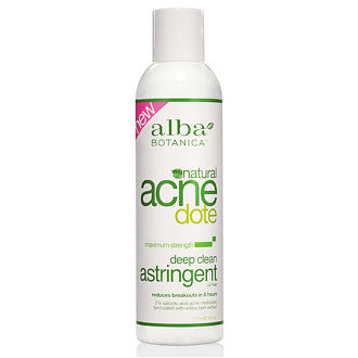 Natural Acnedote Deep Clean Astringent, 6 oz, Alba Botanica