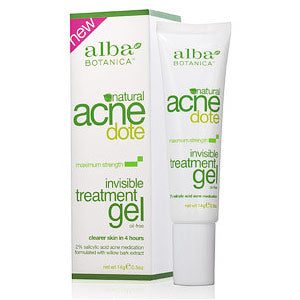 Natural Acnedote Invisible Treatment Gel, 0.5 oz, Alba Botanica