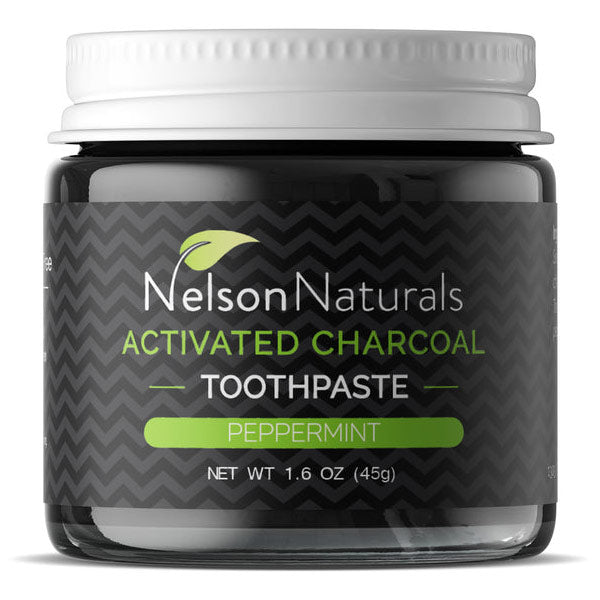 Activated Charcoal Whitening Toothpaste, Peppermint, 1.6 oz (45 g), Nelson Naturals