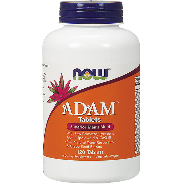 ADAM Superior Men's Multiple Vitamins, Male Multivitamin, 120 Tablets, NOW Foods