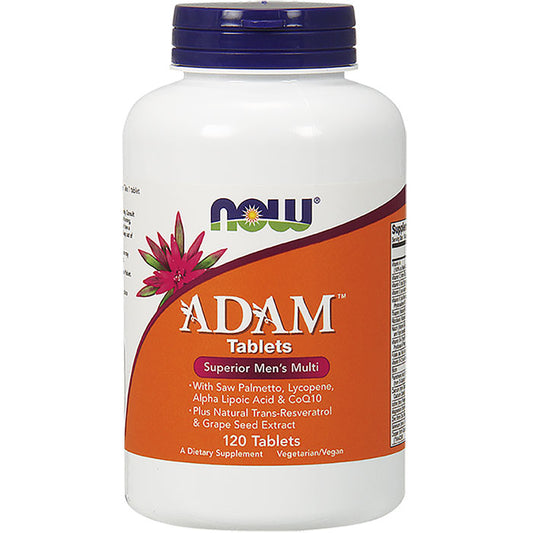 ADAM Superior Men's Multiple Vitamins, Male Multivitamin, 120 Tablets, NOW Foods