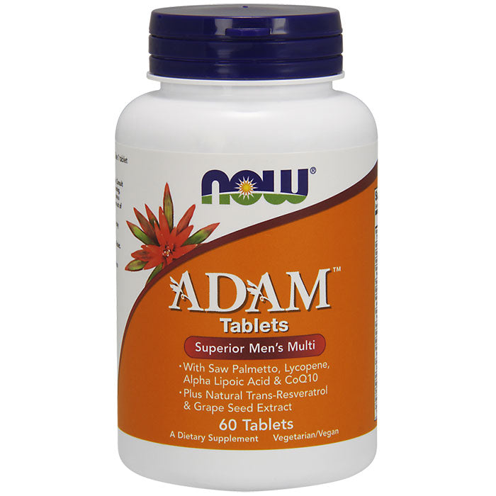 ADAM Men's Multiple Vitamin Tab, Superior Multi, 60 Tablets, NOW Foods