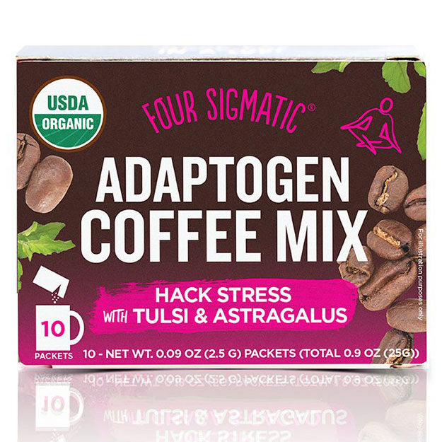 Adaptogen Coffee Mix with Tulsi & Astragalus, 10 Packets, Four Sigmatic