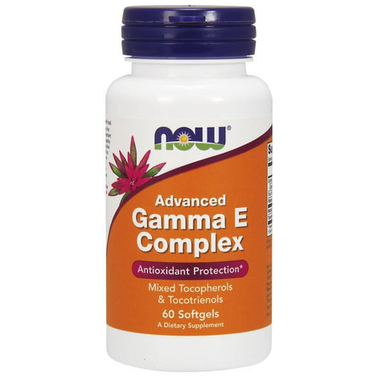 Advanced Gamma E Complex, Vitamin E 60 Softgels, NOW Foods