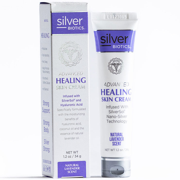 Advanced Healing Skin Cream - Lavender, 1.2 oz, Silver Biotics