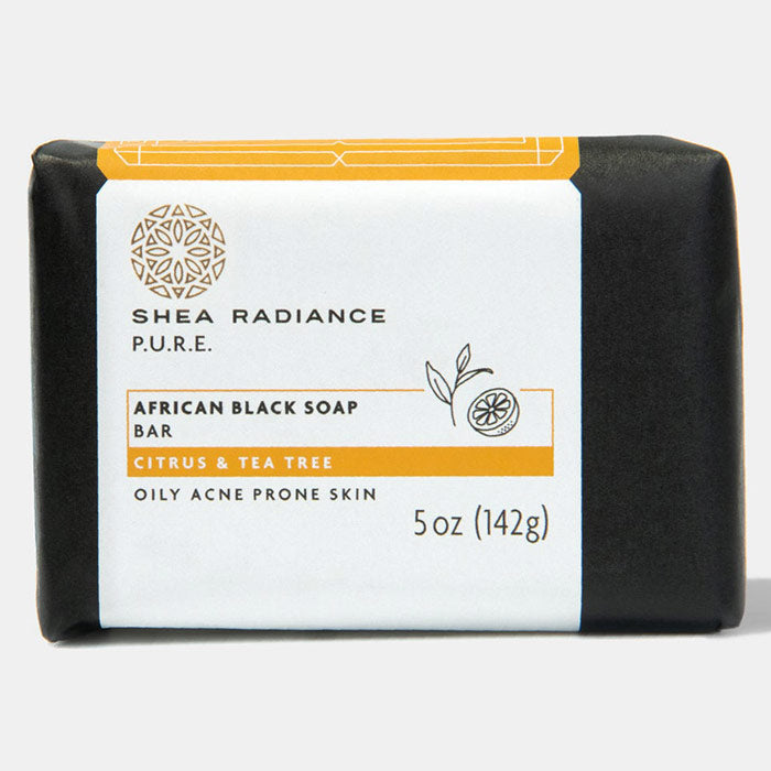 African Black Soap Bar - Tea Tree & Citrus, 5 oz, Shea Radiance