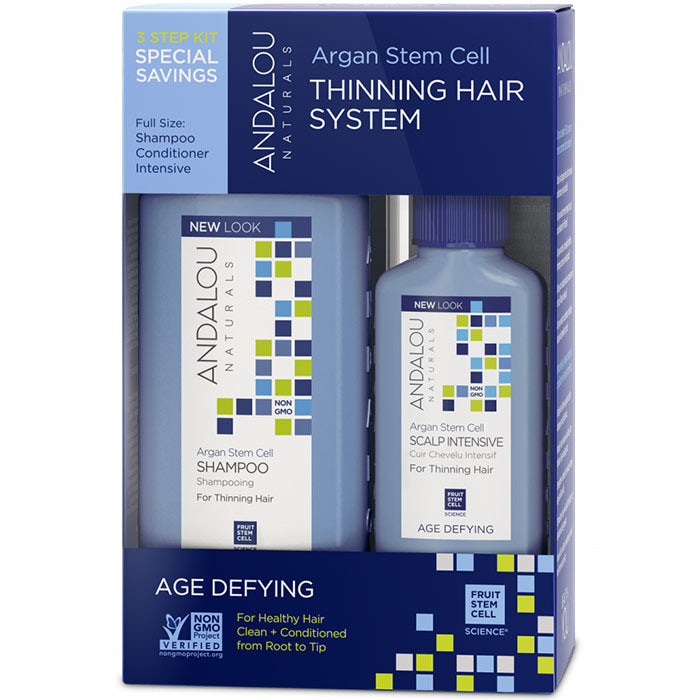 Argan Stem Cell Age Defying Thinning Hair System, 1 Kit, Andalou Naturals