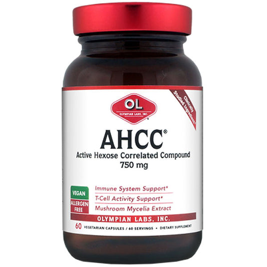 AHCC 750mg, 60 Capsules, Olympian Labs