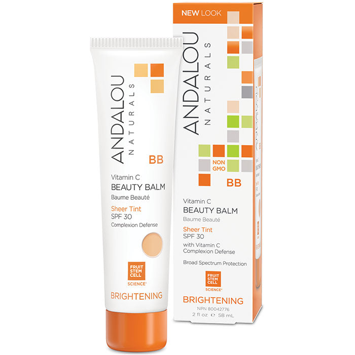 Vitamin C BB Beauty Balm Sheer Tint SPF 30, 2 oz, Andalou Naturals