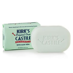 Aloe Vera Coco Castile Bar Soap, 4 oz, Kirk's Natural