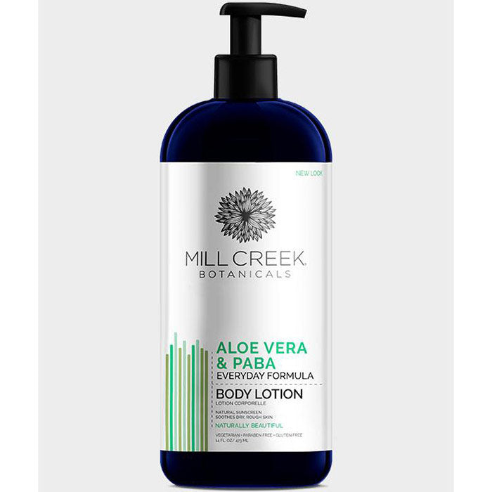 Aloe Vera & PABA Lotion, 14 oz, Mill Creek Botanicals