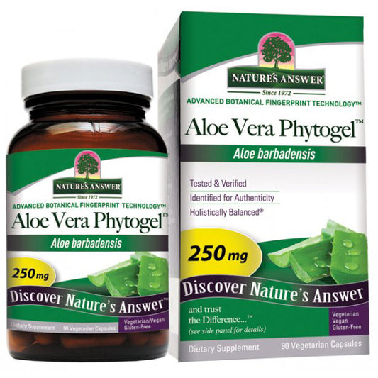 Aloe Vera Phytogel, 90 Vegetarian Capsules, Nature's Answer