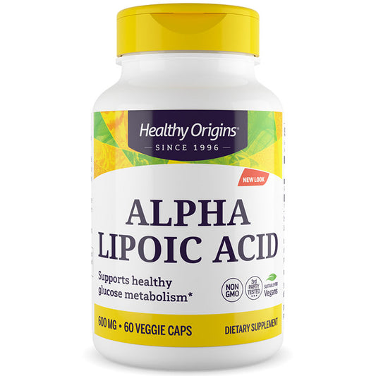 Alpha Lipoic Acid 600 mg, 60 Veggie Capsules, Healthy Origins