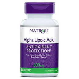 Alpha Lipoic Acid (ALA) 600 mg, 30 Capsules, Natrol