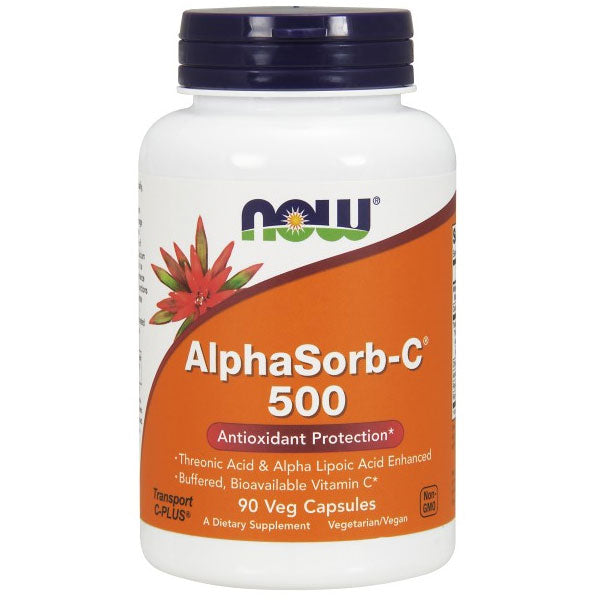 AlphaSorb-C 500 mg, Buffered Bioavailable Vitamin C, 90 Vcaps, NOW Foods