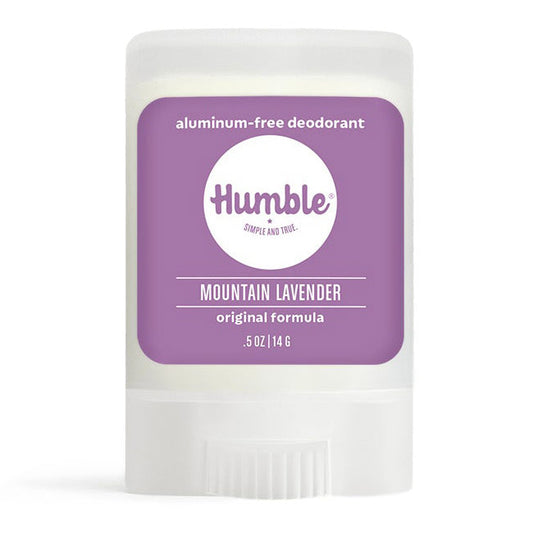 Aluminum-Free Original Formula Deodorant Travel Size, Mountain Lavender, 0.5 oz, Humble Brands