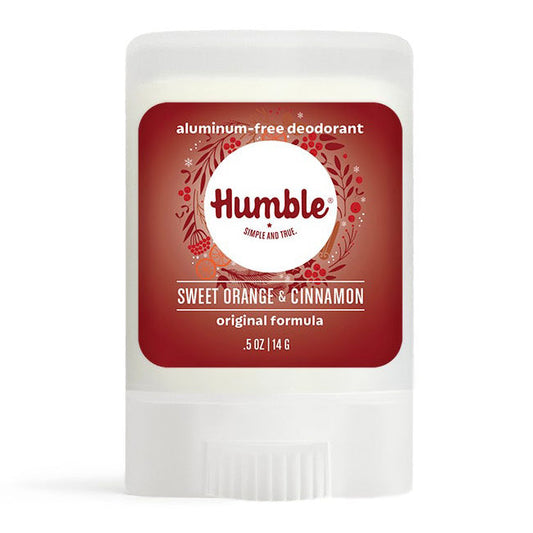 Aluminum-Free Original Formula Deodorant Travel Size, Sweet Orange & Cinnamon, 0.5 oz, Humble Brands