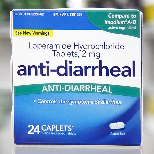 Anti-Diarrheal, Controls the Symptoms of Diarrhea, 24 Caplets (Limit 1 Unit Per Order)