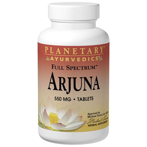 Planetary Ayurvedics Arjuna 550 mg Full Spectrum, 120 Tablets, Planetary Herbals