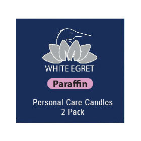 Personal Care Candles  - Paraffin, 2 Candles, White Egret Personal Care