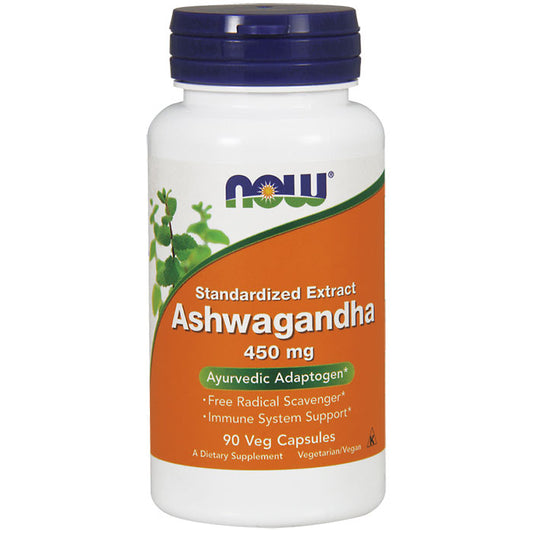 Ashwagandha Extract 450 mg Standardized, 90 Vegetarian Capsules, NOW Foods