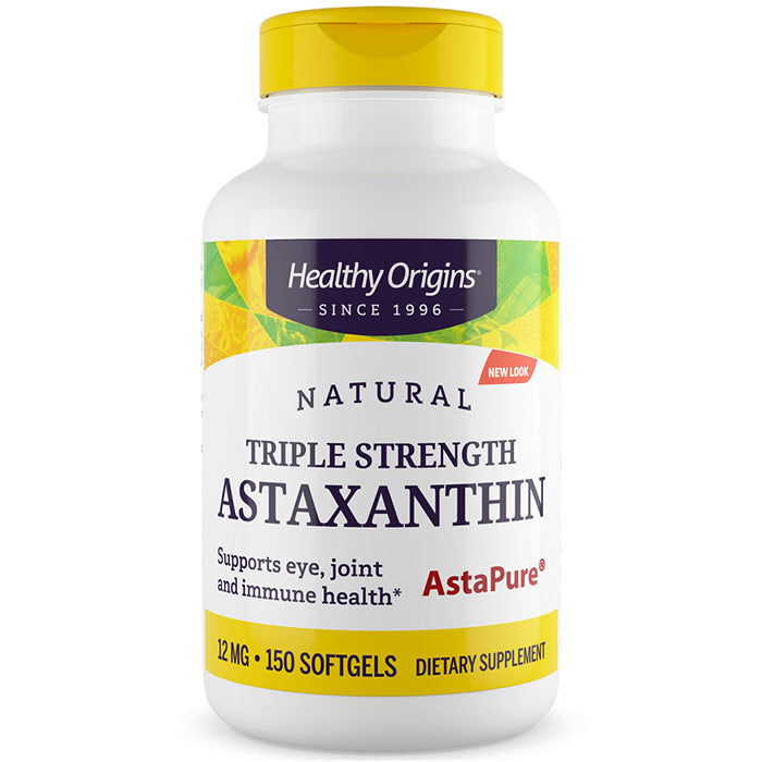 Astaxanthin 12 mg Triple Strength, 150 Softgels, Healthy Origins