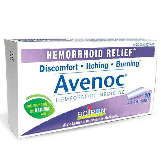 Avenoc Suppositories, Hemorrhoid Relief, 10 Suppositories, Boiron