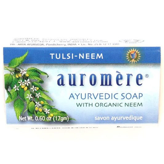 Ayurvedic Bar Soap Travel Size, Tulsi-Neem, 0.6 oz, Auromere