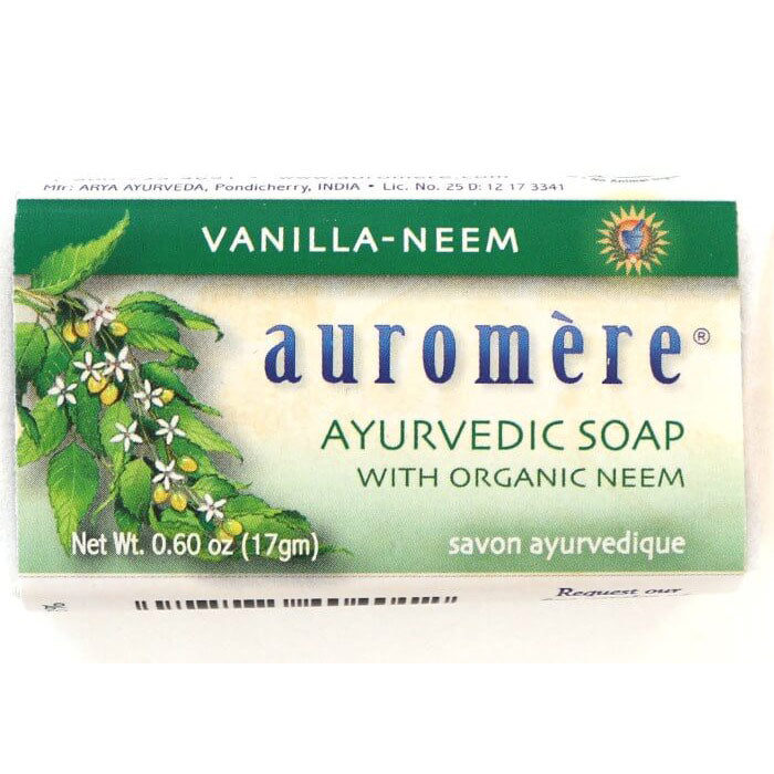 Ayurvedic Bar Soap Travel Size, Vanilla-Neem, 0.6 oz, Auromere