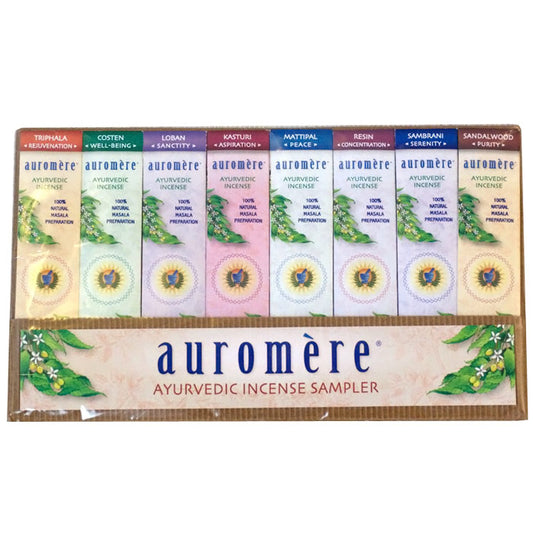 Ayurvedic Incense Sample Pack, 0.1 oz/8 Fragrances, Auromere