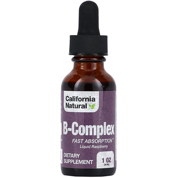 B Complex Liquid Sublingual, Raspberry, 1 oz, California Natural