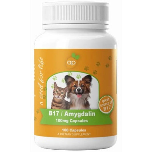 B17/Amygdalin 100 mg for Pets, 100 Capsules, Apricot Power