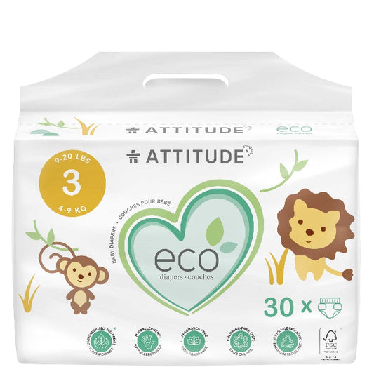 Baby Diapers Midi Size 3, 30 ct, Attitude