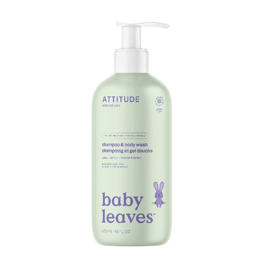 Baby Leaves 2-in-1 Shampoo - Apple, 16 oz, Attitude