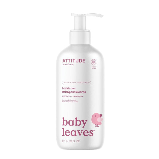 Baby Leaves Body Lotion - Fragrance Free, 16 oz, Attitude