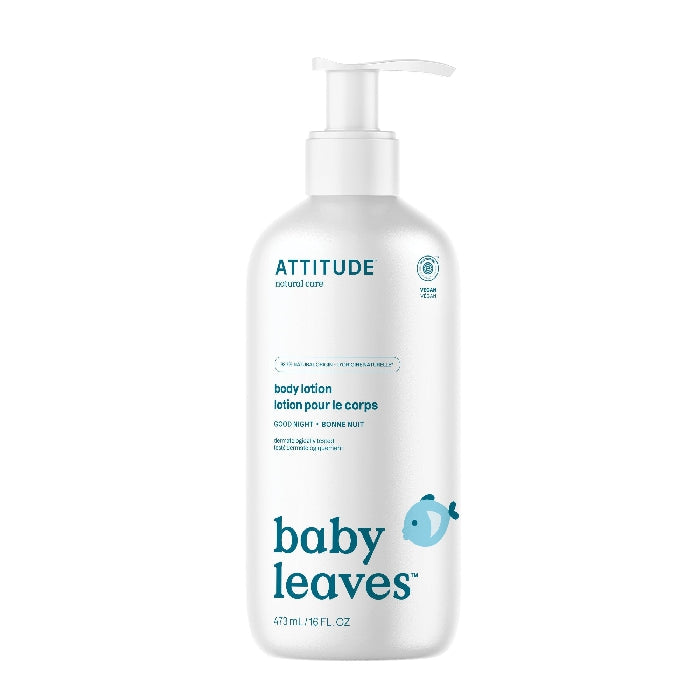 Baby Leaves Body Lotion - Night Almond Milk, 16 oz, Attitude