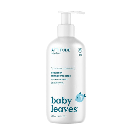 Baby Leaves Body Lotion - Night Almond Milk, 16 oz, Attitude