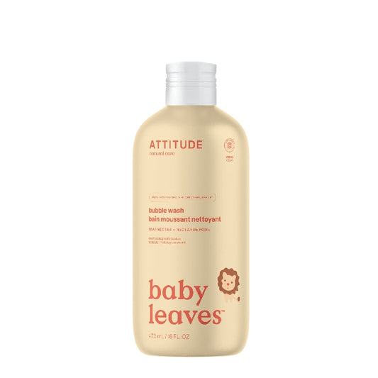 Baby Leaves Bubble Wash - Pear Nectar, 16 oz, Attitude